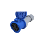 Ficha Hembra Ind. 2X63A+T 250V 6H IP67 Azul Twist - PCE